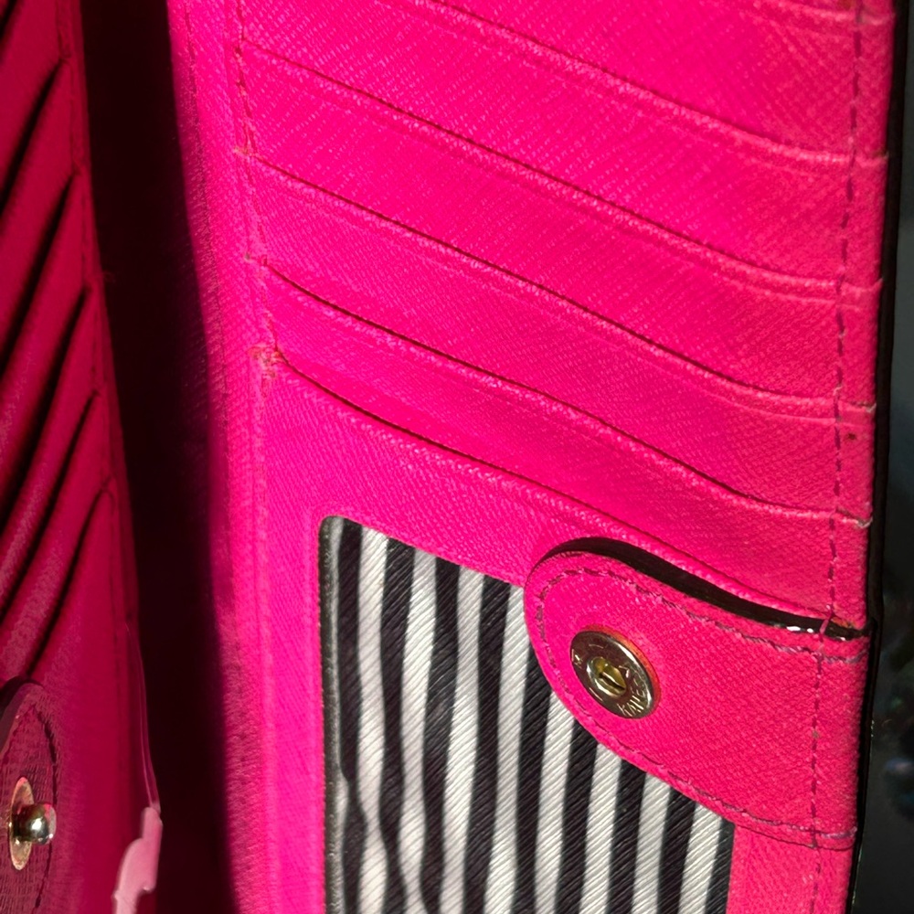 Kate Spade Pink Wallet Sleek Design 7” x 4” Like new - Picture 8 of 15
